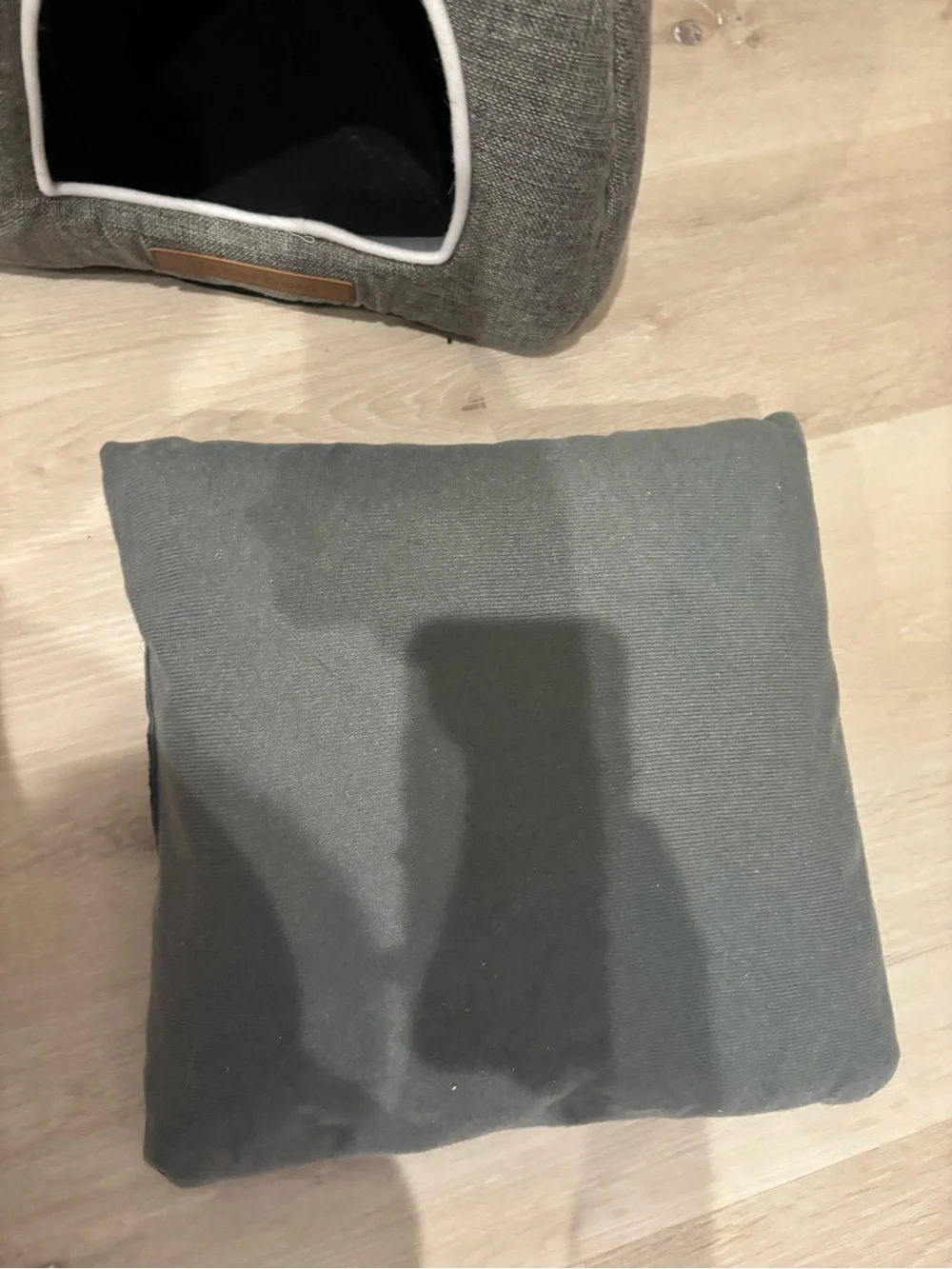 Gray Cozy Cat Cave Bed